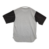 Boutique Ordinary ロゴ 切替 コットン クルーネック 半袖Ｔシャツ カットソー グレー レディース ブティークオーディナリー【中古】6-0707S♪