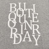 Boutique Ordinary ロゴ 切替 コットン クルーネック 半袖Ｔシャツ カットソー グレー レディース ブティークオーディナリー【中古】6-0707S♪