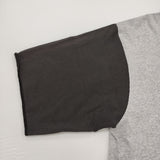 Boutique Ordinary ロゴ 切替 コットン クルーネック 半袖Ｔシャツ カットソー グレー レディース ブティークオーディナリー【中古】6-0707S♪