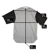 Boutique Ordinary ロゴ 切替 コットン クルーネック 半袖Ｔシャツ カットソー グレー レディース ブティークオーディナリー【中古】6-0707S♪