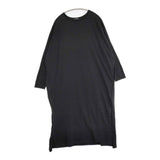 pas de calais シエラマドレ強撚ワンピース 定価24200円 36 コットン スリット 製品染め ワンピース ブラック レディース パドカレ【中古】6-0917M∞