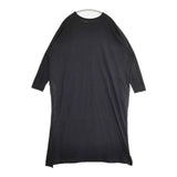 pas de calais シエラマドレ強撚ワンピース 定価24200円 36 コットン スリット 製品染め ワンピース ブラック レディース パドカレ【中古】6-0917M∞