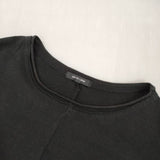 pas de calais シエラマドレ強撚ワンピース 定価24200円 36 コットン スリット 製品染め ワンピース ブラック レディース パドカレ【中古】6-0917M∞