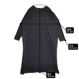 pas de calais シエラマドレ強撚ワンピース 定価24200円 36 コットン スリット 製品染め ワンピース ブラック レディース パドカレ【中古】6-0917M∞