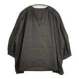 evam eva cotton pullover 定価24200円 日本製 E22T1T076 ブラウス シャツ チャコールグレー系 レディース エヴァムエヴァ【中古】6-0917M∞