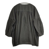 evam eva cotton pullover 定価24200円 日本製 E22T1T076 ブラウス シャツ チャコールグレー系 レディース エヴァムエヴァ【中古】6-0917M∞