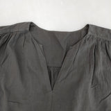 evam eva cotton pullover 定価24200円 日本製 E22T1T076 ブラウス シャツ チャコールグレー系 レディース エヴァムエヴァ【中古】6-0917M∞