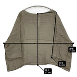 evam eva linen pullover sage リネンプルオーバー 定価24200円 日本製 E211T121 ブラウス シャツ 21SS カーキ レディース エヴァムエヴァ【中古】6-0707M♪