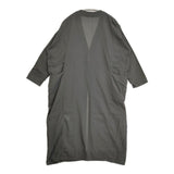 evam eva コットンローブ カーディガン 日本製 E221T078 cotton robe コート グレー レディース エヴァムエヴァ【中古】6-0917M∞
