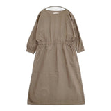 evam eva コットン 定価24200円 日本製 E221T108 cotton one piece ワンピース ブラウン レディース エヴァムエヴァ【中古】6-0917M∞