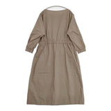evam eva コットン 定価24200円 日本製 E221T108 cotton one piece ワンピース ブラウン レディース エヴァムエヴァ【中古】6-0917M∞