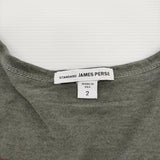 JAMES PERSE USA製 サイズ2 ポケット Uネック 半袖Ｔシャツ カットソー グレー系 レディース ジェームスパース【中古】6-0707S♪