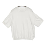 mina perhonen ranta ai8003u サイズ40 半袖 コットン セーター ニット ホワイト レディース ミナペルホネン【中古】6-0707S♪
