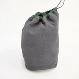 mina perhonen drop pochette forest parade aca9012 羊革 刺繍レース ポシェット グレー ミドリ レディース ミナペルホネン【中古】6-0622G◎