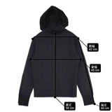 LOOPWHEELER/BEAMS PLUS SLIM FIT フルジップアップ 日本製 パーカー ブラック メンズ ループウィラー/ビームスプラス【中古】6-0906M∞