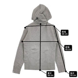 LOOPWHEELER/BEAMS PLUS SLIM FIT フルジップアップ 日本製 パーカー グレー メンズ ループウィラー/ビームスプラス【中古】6-0906M∞