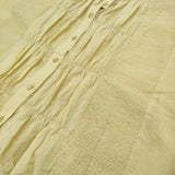 ecoloco エコロコ インド綿 カットワークレースギャザーブラウス サイズ3L CLF8408 刺繍 ブラウス シャツ 26SS イエロー レディース【中古】6-0704S♪