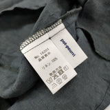 pot pourri ポプリ企画 リネン プルオーバー 16201 ワイドシルエット ブラウス シャツ ネイビー ブルーグレー レディース ポプリ【中古】6-0707S♪