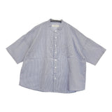 sasanqua by trees Ox wark over half sleeve shirts オックスワークオーバーハーフスリーブシャツ 定価17380円 半袖シャツ ブルーチェック レディース サザンカバイツリーズ【中古】6-0704S♪