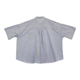 sasanqua by trees Ox wark over half sleeve shirts オックスワークオーバーハーフスリーブシャツ 定価17380円 半袖シャツ ブルーチェック レディース サザンカバイツリーズ【中古】6-0704S♪
