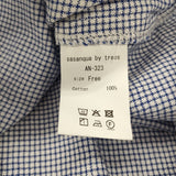sasanqua by trees Ox wark over half sleeve shirts オックスワークオーバーハーフスリーブシャツ 定価17380円 半袖シャツ ブルーチェック レディース サザンカバイツリーズ【中古】6-0704S♪