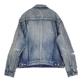 New Manual #006 LV 2ND T-BACK JACKET 定価81400円 ダメージ加工 デニムジャケット インディゴ ブルー メンズ ニューマニュアル【中古】6-0704M♪
