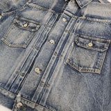 New Manual #006 LV 2ND T-BACK JACKET 定価81400円 ダメージ加工 デニムジャケット インディゴ ブルー メンズ ニューマニュアル【中古】6-0704M♪