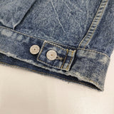 New Manual #006 LV 2ND T-BACK JACKET 定価81400円 ダメージ加工 デニムジャケット インディゴ ブルー メンズ ニューマニュアル【中古】6-0704M♪
