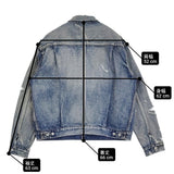 New Manual #006 LV 2ND T-BACK JACKET 定価81400円 ダメージ加工 デニムジャケット インディゴ ブルー メンズ ニューマニュアル【中古】6-0704M♪