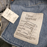 New Manual #017 LV 61'S TAPERED JEANS サイズ34 定価71500円 ダメージ加工 デニムパンツ インディゴ ブルー メンズ ニューマニュアル【中古】6-0704G♪