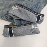 New Manual #017 LV 61'S TAPERED JEANS サイズ34 定価71500円 ダメージ加工 デニムパンツ インディゴ ブルー メンズ ニューマニュアル【中古】6-0704G♪