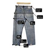 New Manual #017 LV 61'S TAPERED JEANS サイズ34 定価71500円 ダメージ加工 デニムパンツ インディゴ ブルー メンズ ニューマニュアル【中古】6-0704G♪