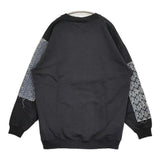 ACNE STUDIOS Jacquard-patch Sweatshirt サイズXXS パッチワーク トレーナー スウェット ブラック メンズ アクネストゥディオズ【中古】6-0704M♪