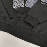 ACNE STUDIOS Jacquard-patch Sweatshirt サイズXXS パッチワーク トレーナー スウェット ブラック メンズ アクネストゥディオズ【中古】6-0704M♪