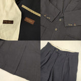 PAUL SMITH COLLECTION ウール シルク リネン スーツ サイズL セットアップ ネイビー メンズ ポールスミスコレクション【中古】6-0906M∞