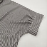 Leilian 洗えるデザインブラウス ストライプ ポリエステル 13+ カタログ掲載 定価35200円 26SS アッシュグレー ホワイト レディース レリアン【中古】6-0704S♪