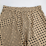 Leilian MUSE BY ROCHAS Premiere プリントイージーパンツ 13+ 定価47300円 26SS キャメル ベージュ ブラック レディース レリアン【中古】6-0704M♪