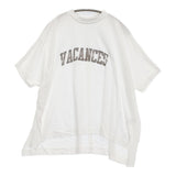 mink chair VACANCEモックネックTEE サイズ02 プリント 定価11000円 半袖Ｔシャツ カットソー 25SS ホワイト レディース ミンクチェアー【中古】6-0707S♪