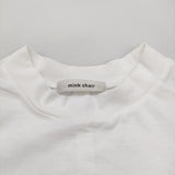 mink chair VACANCEモックネックTEE サイズ02 プリント 定価11000円 半袖Ｔシャツ カットソー 25SS ホワイト レディース ミンクチェアー【中古】6-0707S♪