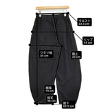Anna Kerry 夏モロッコパンツ コットンナイロン イージーパンツ 定価15180円 59261601 26SS ブラック レディース アンナケリー【中古】6-0704M♪
