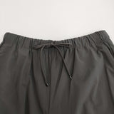 ハルメク 接触冷感セミワイドパンツ L/67cm ストレッチナイロン 定価7990円 70881 イージー パンツ チャコールグレー レディース【中古】6-0704G♪