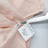 ゴーシュ 60/1ヘンプ フレンチスリーブブラウス 定価25300円 サイズ2 G261-B024 26SS スモーキーピンク レディース ゴーシュ【中古】6-0704S♪