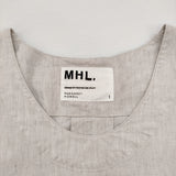 MHL. リネンコットンワンピース 595-157550 サイズ1 ワンピース ライトグレー レディース エムエイチエル【中古】6-0707S♪