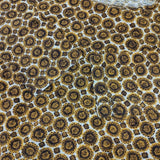 45R/45rpm 小紋プリント馬比古Tシャツ 長袖Ｔシャツ カットソー ロンＴ ブラウン ベージュ レディース フォーティーファイブアールピーエム【中古】6-0923M∞
