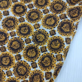 45R/45rpm 小紋プリント馬比古Tシャツ 長袖Ｔシャツ カットソー ロンＴ ブラウン ベージュ レディース フォーティーファイブアールピーエム【中古】6-0923M∞