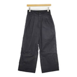 MHL. CRISP COTTON TWILL 595-4143502 コットン サイズ0 パンツ 24SS ブラック レディース エムエイチエル【中古】6-0923G∞