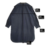 MARGARET HOWELL 578-258402 シルクコットン シャツワンピ ワンピース ネイビー レディース マーガレットハウエル【中古】6-0923M∞
