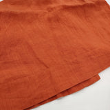 MARGARET HOWELL サンプル品 リネン 578-7152030 サイズ2 リボン付き 半袖シャツ オレンジ 朱色 レディース マーガレットハウエル【中古】6-0707S♪