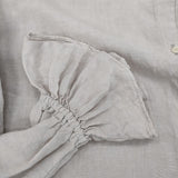 nest Robe リネン近江晒しラッフル袖2wayブラウス 01211-1104 製品染め ブラウス シャツ ライトグレー レディース ネストローブ【中古】6-1003M∞