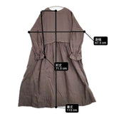 nest Robe 01194-1353 製品染め リネンパフスリーブ2way ワンピース ブラウン レディース ネストローブ【中古】6-1003M∞
